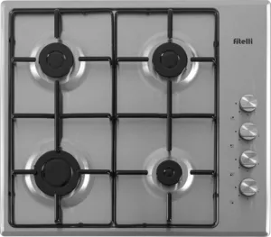 Fitelli RVS inbouw gaskookplaat